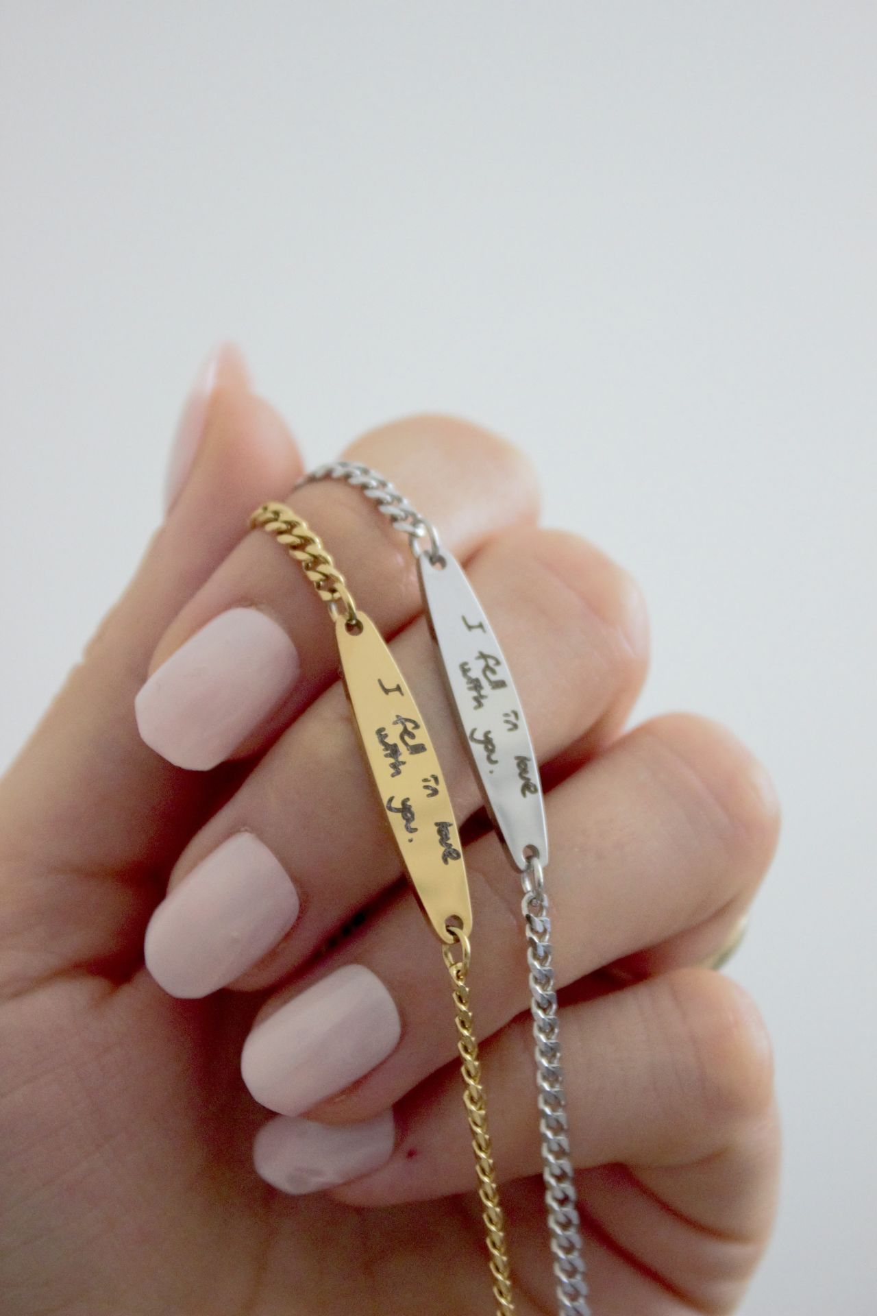 Çelik Kendin Yazdır Bileklik (adet fiyatı)(Kendi el yazınız ile)