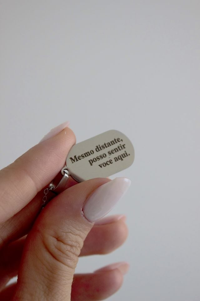 Çelik Kalp Gözü Kolye (Kendi Görseliniz İle)