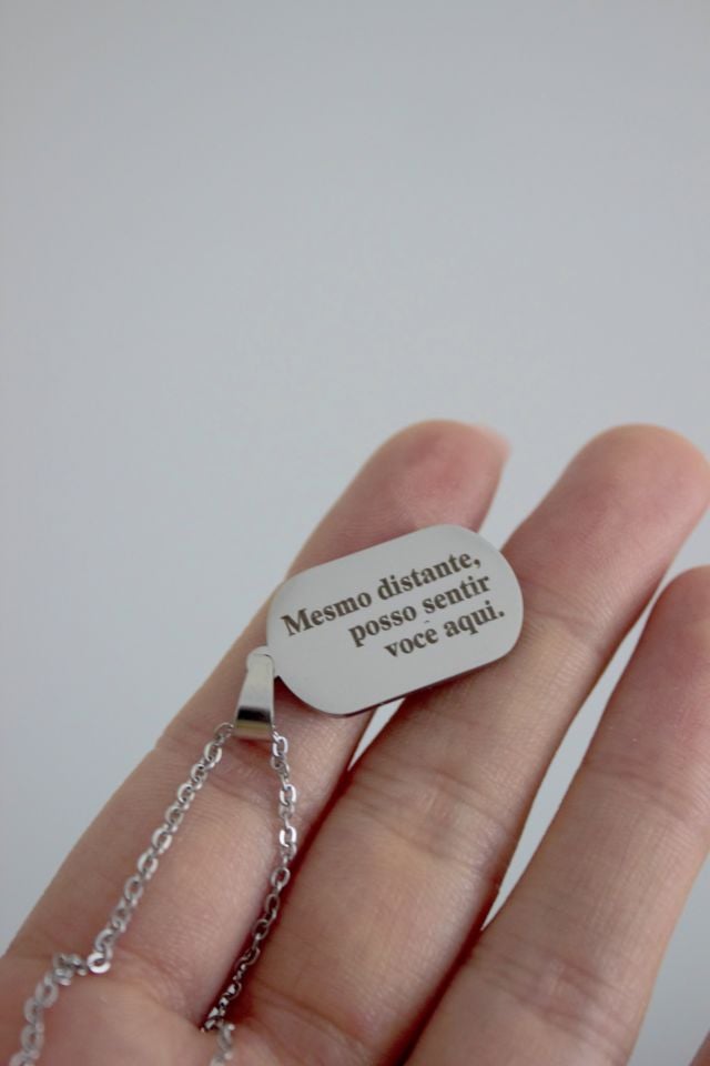 Çelik Kalp Gözü Kolye (Kendi Görseliniz İle)