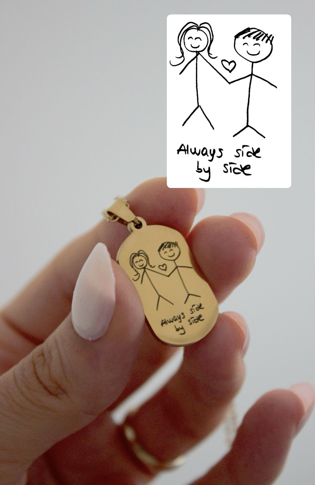 Çelik Çizdir Kolye (Kendi Çiziminiz İle)