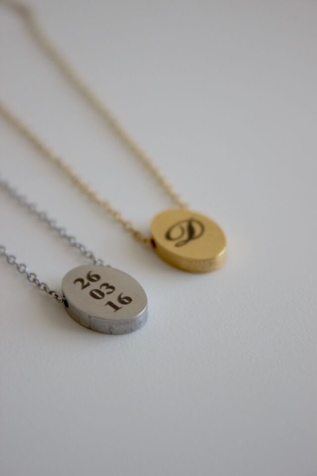 Çelik Minimal Kişiselleştirilmiş Kolye (1 adet)