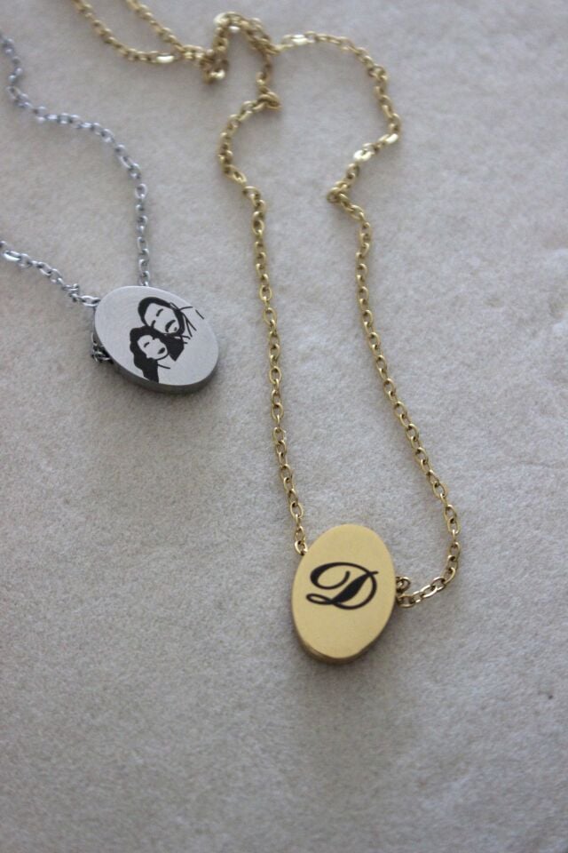 Çelik Minimal Kişiselleştirilmiş Kolye (1 adet)