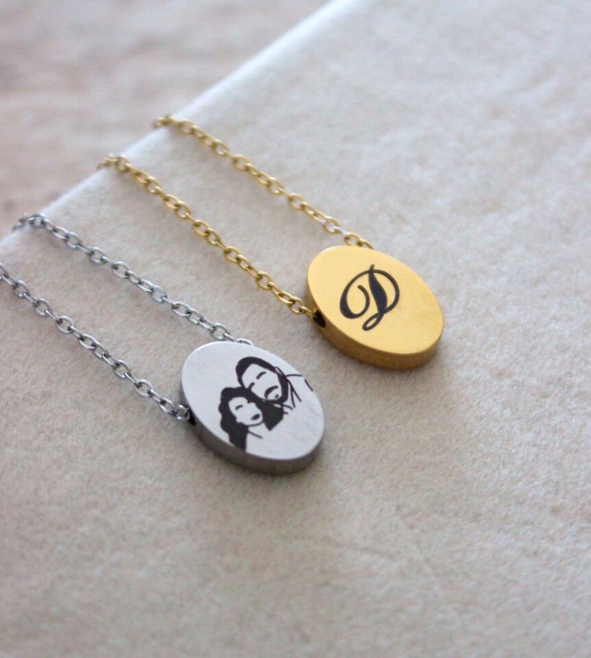 Çelik Minimal Kişiselleştirilmiş Kolye (1 adet)