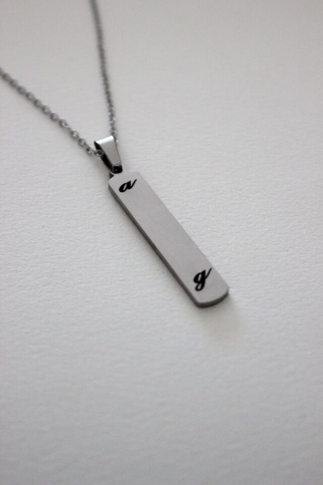 Çelik Çubuk Kolye (Zinciriyle beraber)