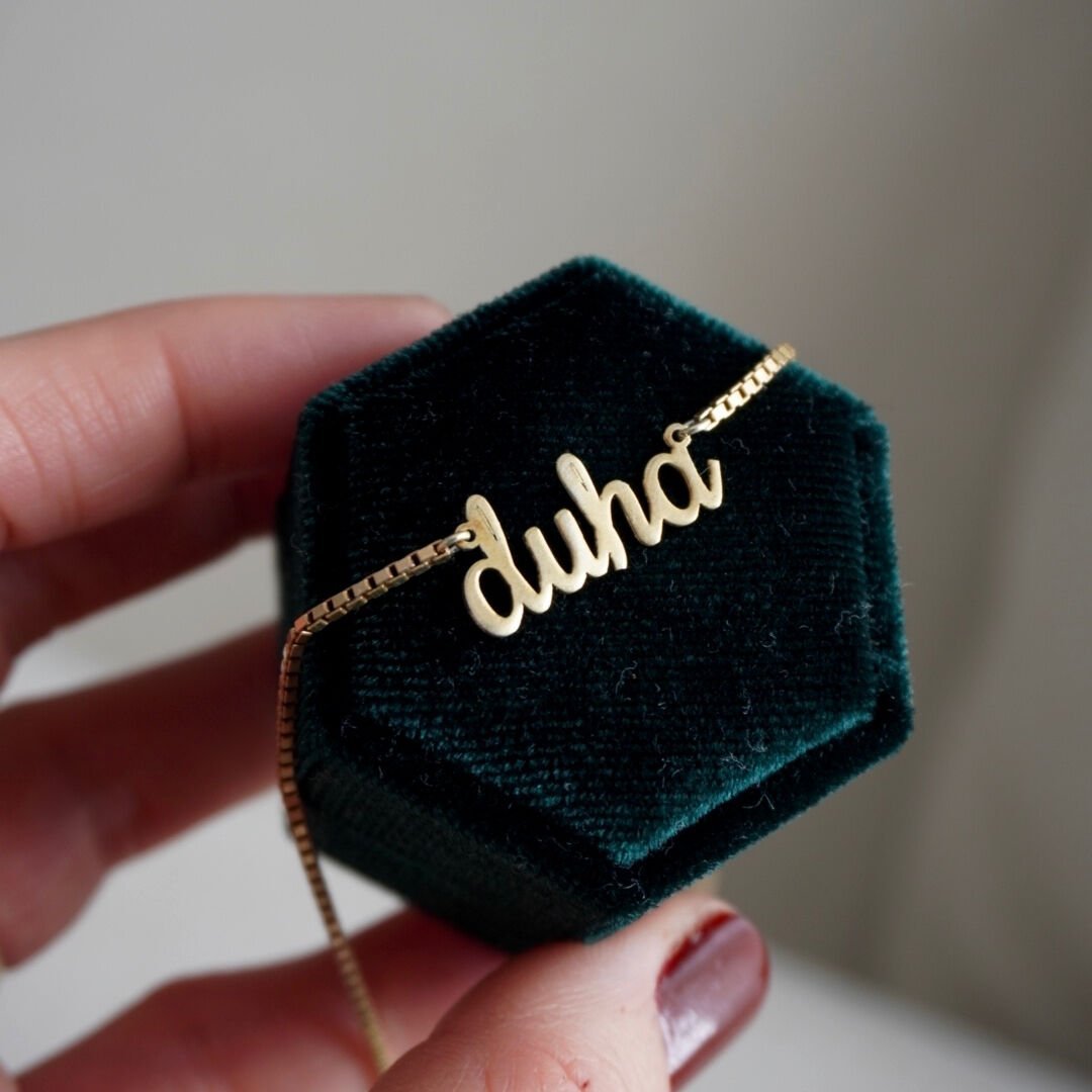 925 Ayar Gümüş Küp Zincir İsim Kolye