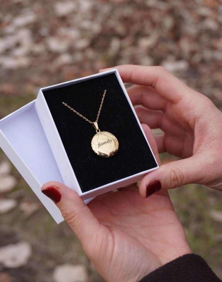 Çelik Resimli Anı Kolyesi