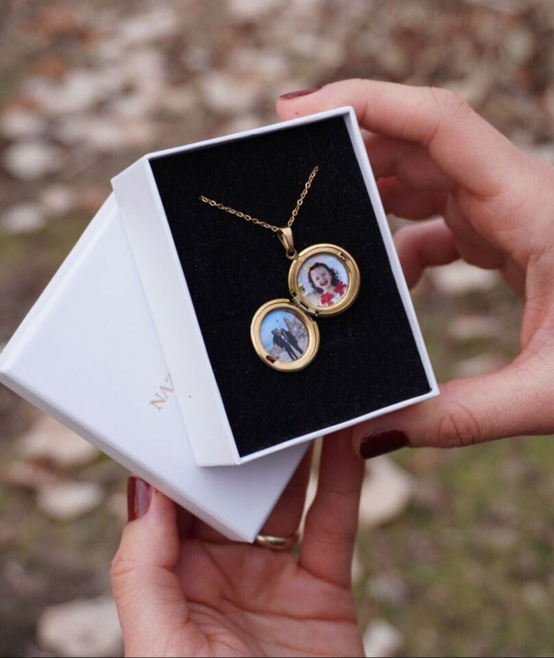 Çelik Resimli Anı Kolyesi