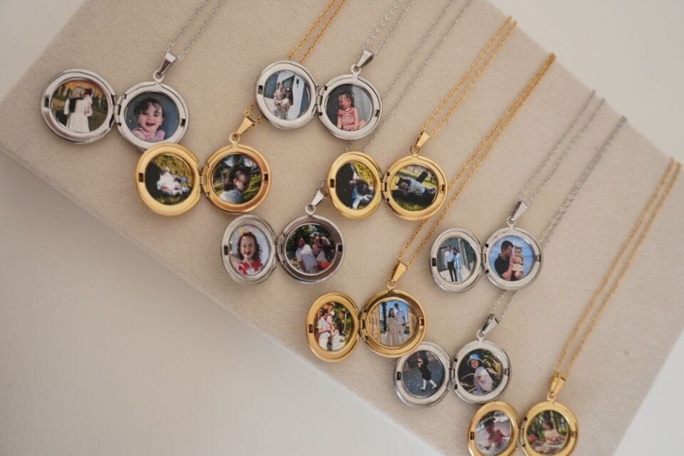 Çelik Resimli Anı Kolyesi