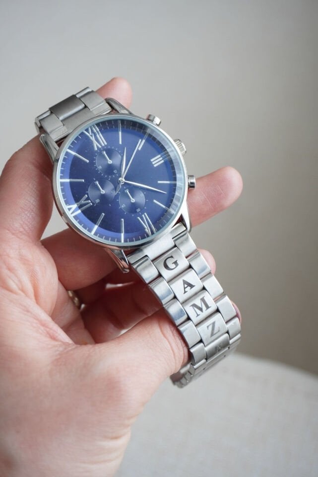 Çelik Kişiye Özel Saat (2 ADET)