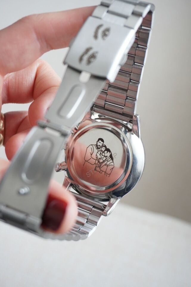 Çelik Kişiye Özel Saat (KADIN)