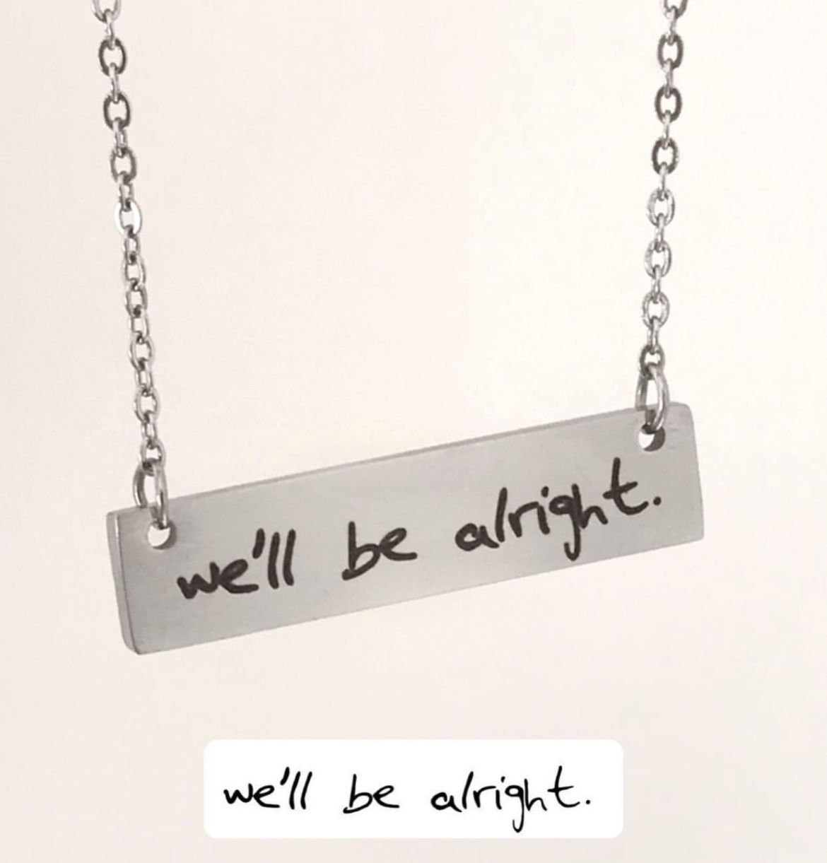 Çelik Kendin Yazdır Kolye