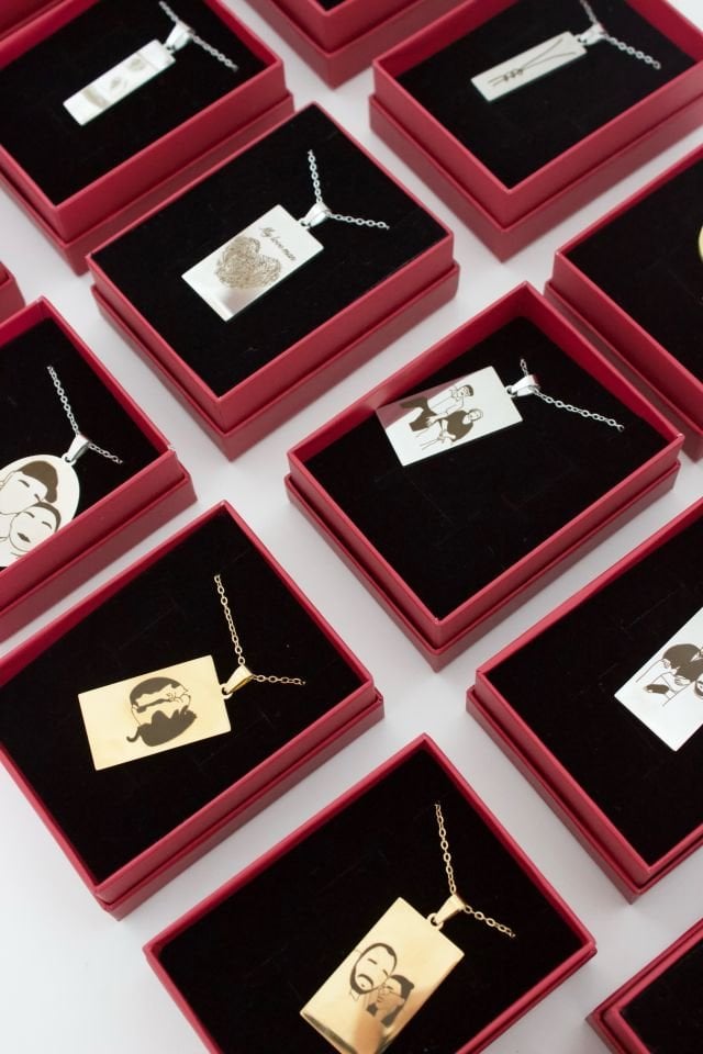 Çelik Kendin Çizdir Kolye