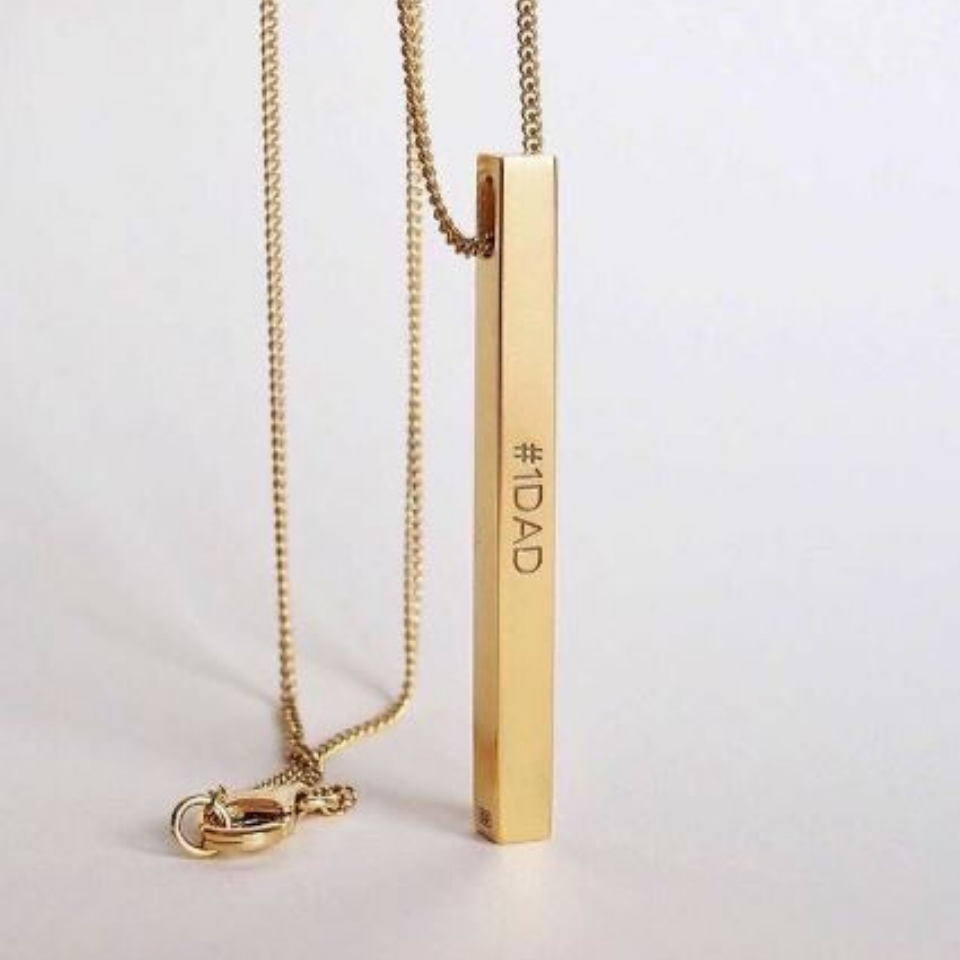 Çelik Kendin Yazdır Çubuk Kolye