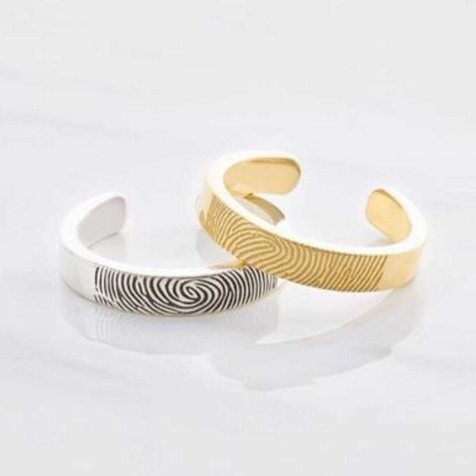 925 Ayar Gümüş Parmak İzi Yüzük