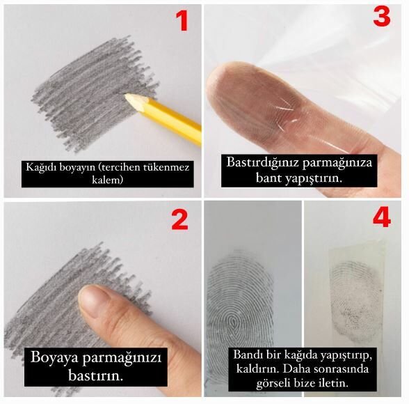 Çelik Parmak İzi Kolye