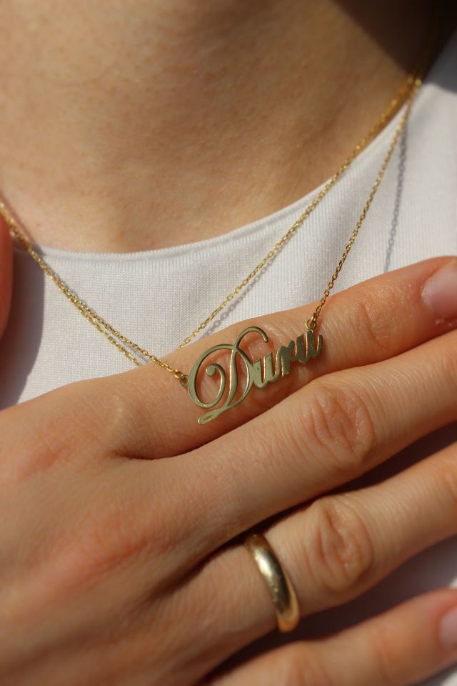 925 Ayar Gümüş İsim Kolye