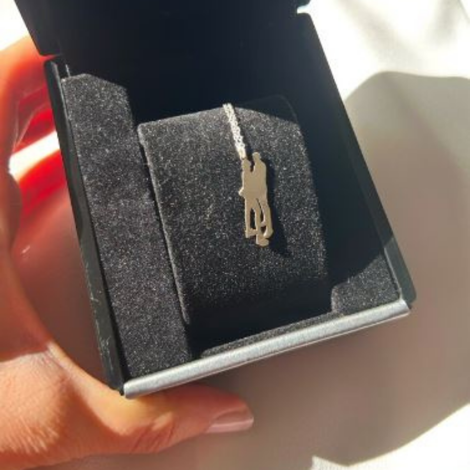 925 Ayar Gümüş Gölge Kolye