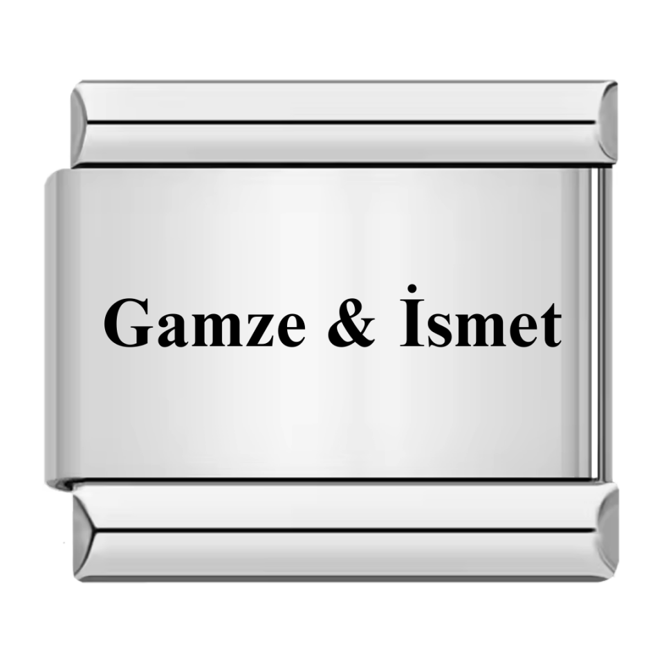 Çelik Tarih/Harf/İsim İtalyan Charm Bileklik (sizin yazınız ile)