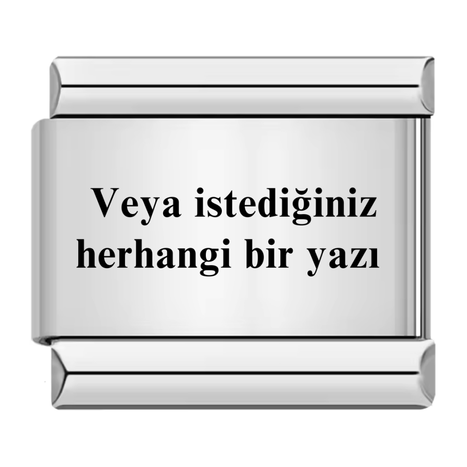 Çelik Tarih/Harf/İsim İtalyan Charm Bileklik (sizin yazınız ile)