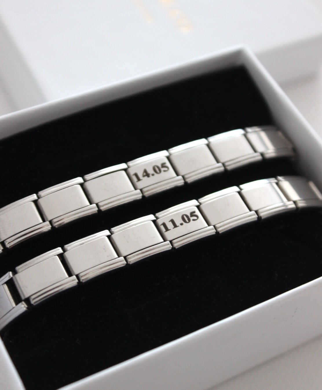 Çelik Tarih/Harf/İsim İtalyan Charm Bileklik (sizin yazınız ile)