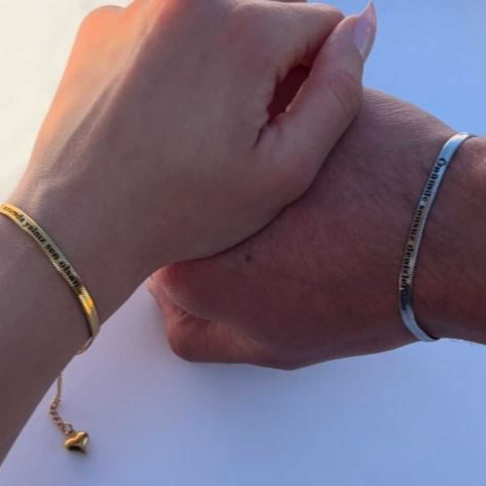 Çelik İtalyan Kendin Yazdır Bileklik