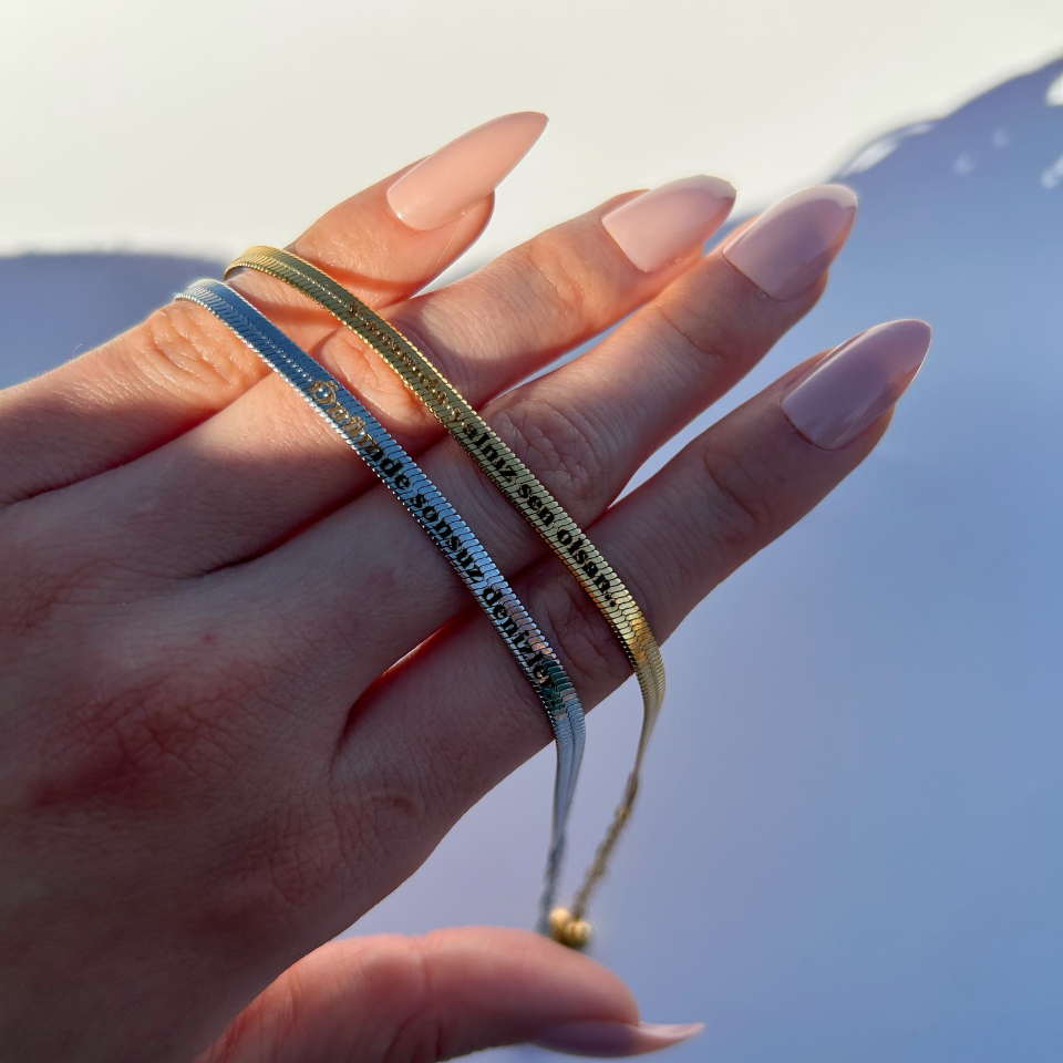 Çelik İtalyan Kendin Yazdır Bileklik